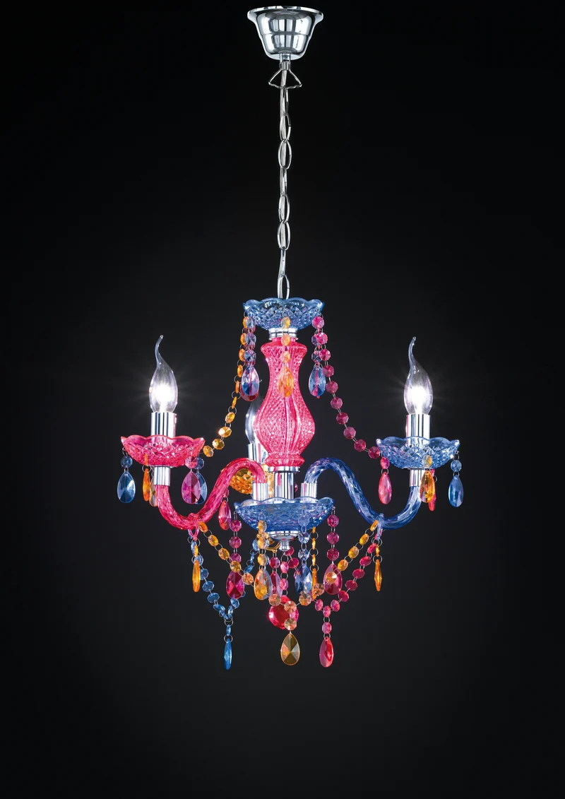 Lámpara Trio Lüster 3 luces cromo Ø46cm R11073017