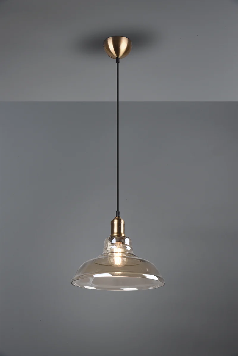 Lámpara de techo colgante Trio Aldo LED latón antiguo 2700K 150cm R