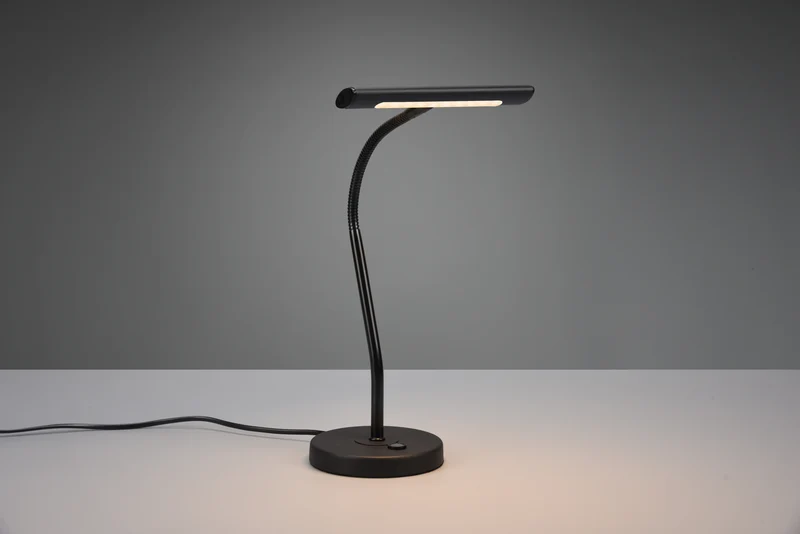 Flexo de sobremesa Trio Curtis LED negro mate táctil 3000K 5