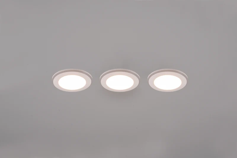 Downlight empotrable Trio Argus LED blanco mate 3000K Ø8,2cm 6