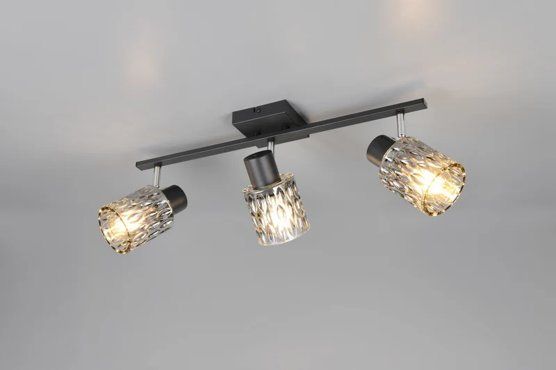 Foco Trio Jack 3 luces negro mate 55cm R86423032