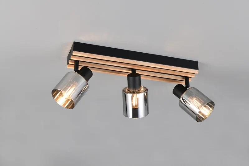 Foco Trio Travia LED negro mate 2700K 52,5cm R