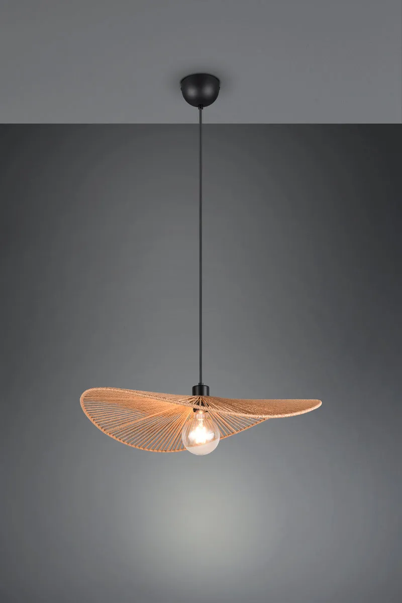 Lámpara de techo colgante Trio Laurine negro mate 150cm R36161026