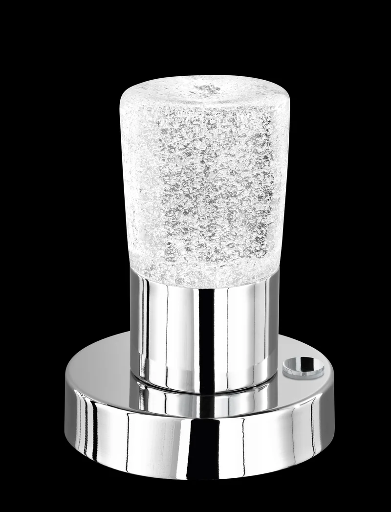 Lámpara de sobremesa Trio Cristo LED cromo táctil 3000K 5