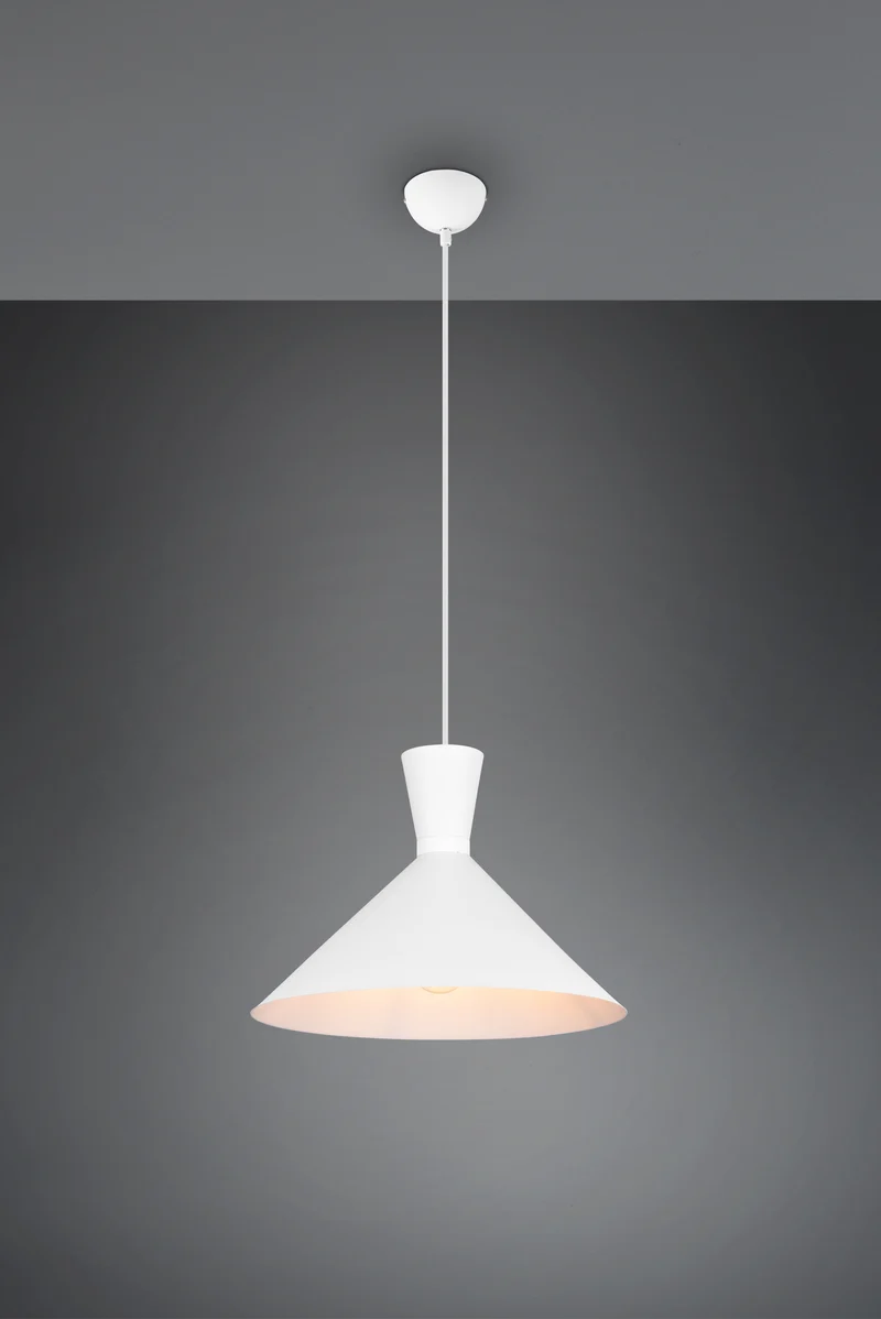 Lámpara de techo colgante Trio Enzo LED blanco mate 3000K 150cm R