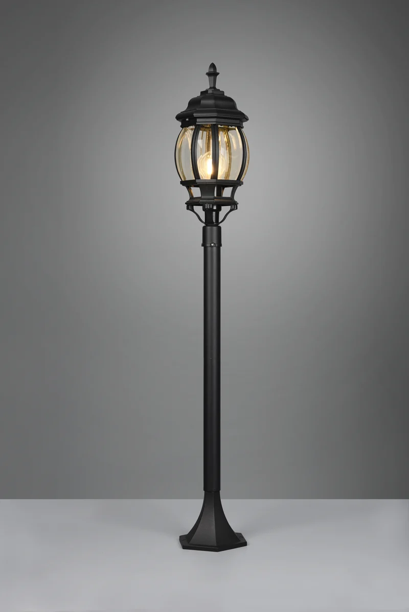 Baliza de exterior Trio Elvo negro mate IP44 100cm 406960132
