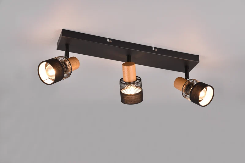 Foco Trio Nandini 3 luces negro mate 58,5cm 811700332