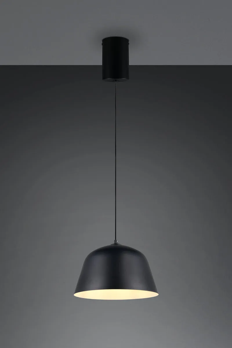 Lámpara de techo colgante Trio Tova LED negro mate 2700K 150cm R