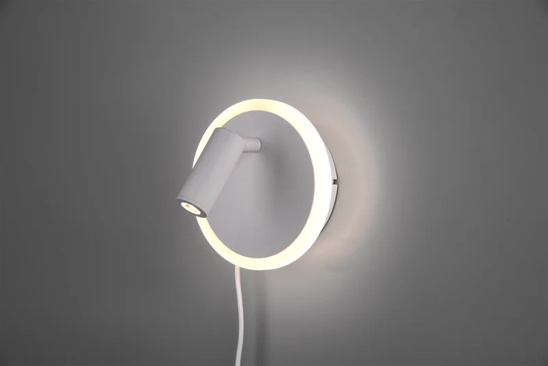 Aplique de pared Trio Jordan LED blanco mate 3000K regulable 2