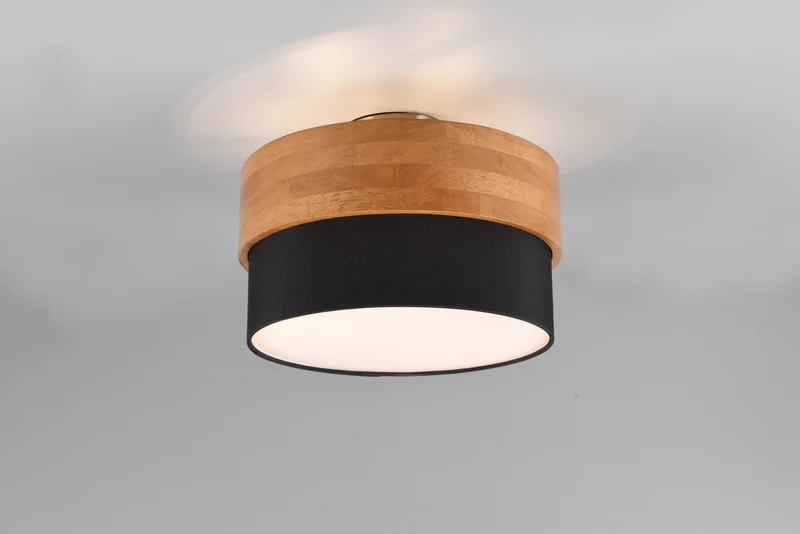 Plafón de techo Trio Seasons 2 luces níquel mate Ø30cm 611500202
