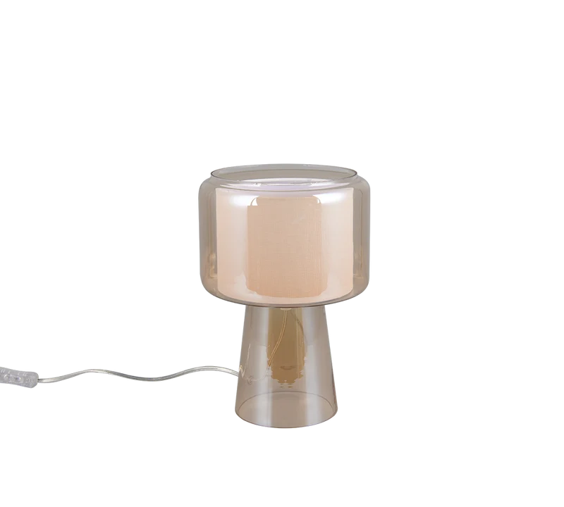 Lámpara de sobremesa Trio Rocka LED amber-colored 2700K 5