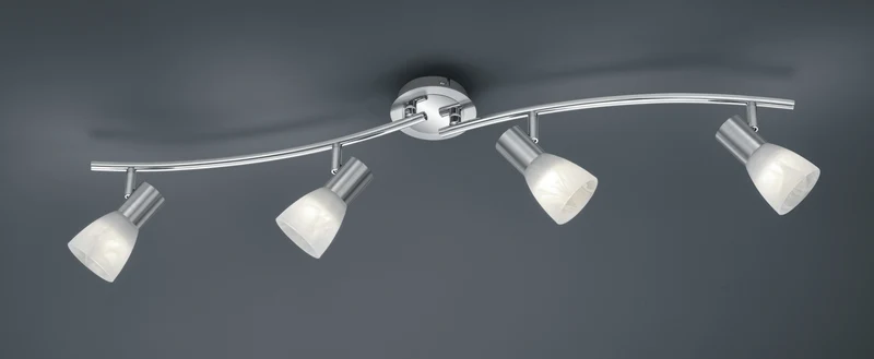 Foco Trio Levisto 4 luces níquel mate 3000K 88cm 871010407