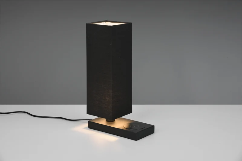 Lámpara de sobremesa Trio Haley LED negro mate táctil 3000K 35cm R