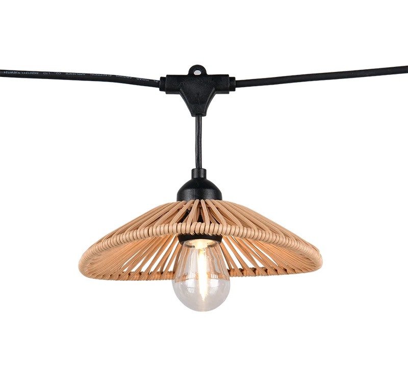 Plafón de techo exterior Trio Chain grande LED negro mate 3000K IP44 6,5m R