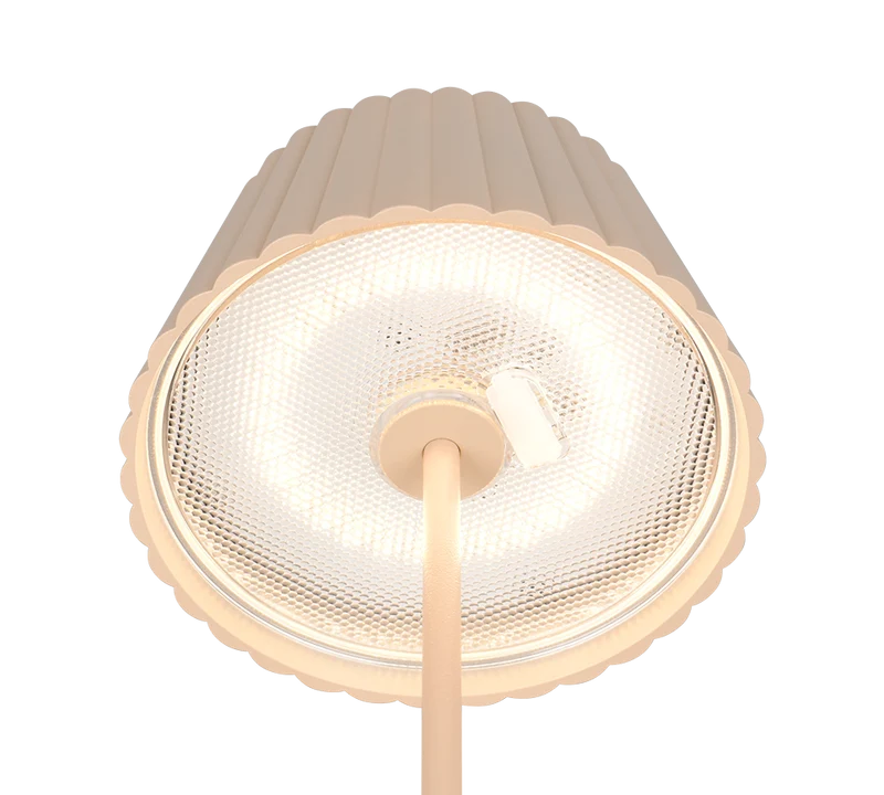 Lámpara de pie de exterior Trio Suarez LED sand táctil 3000K IP44 123cm R