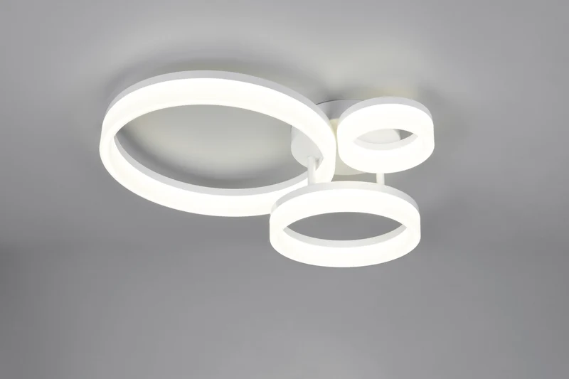 Plafón de techo Trio Scope LED blanco mate 4000K 51cm R