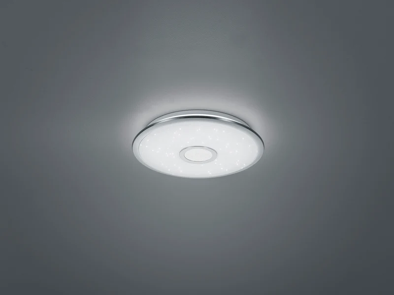 Plafón de techo Trio Osaka LED cromo CCT Ø42cm 6
