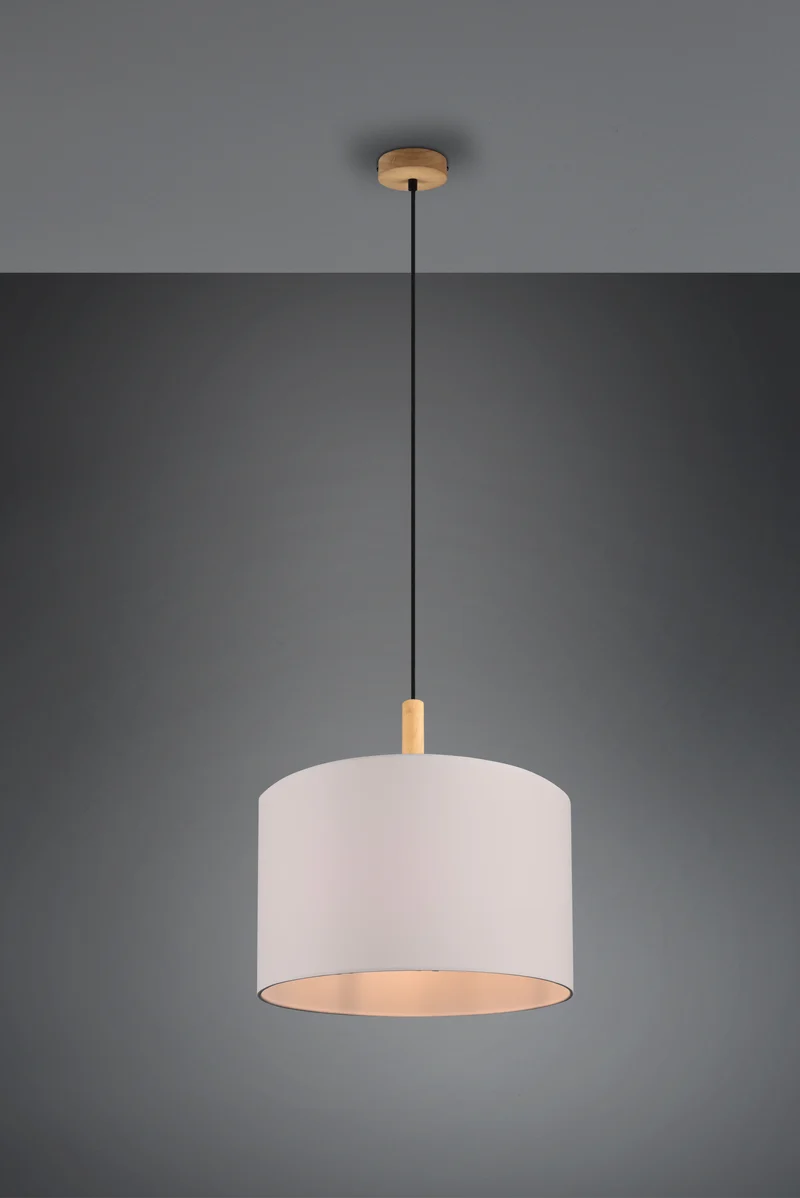 Lámpara de techo colgante Trio Korba madera natural 150cm 301200101