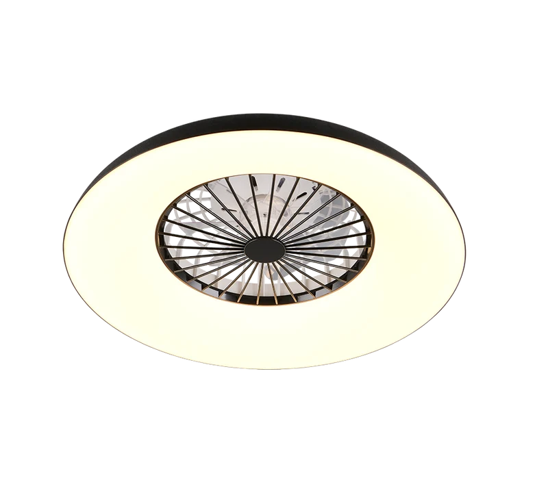 Plafón de techo Trio Svaerholt LED negro CCT Ø60cm R