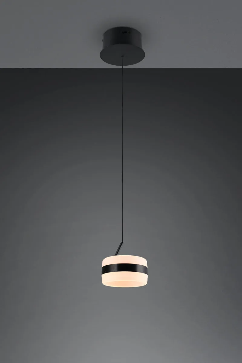 Lámpara de techo colgante Trio Dios LED negro mate 150cm 3