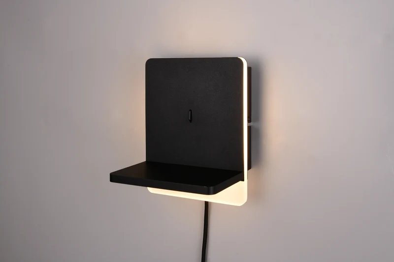 Aplique de pared Trio Fairfield LED negro mate 3000K 2