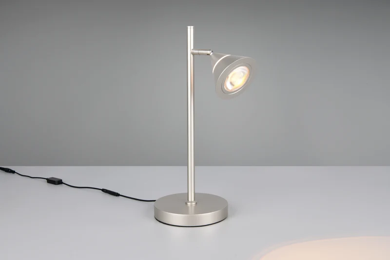Lámpara de sobremesa Trio Romeo LED níquel mate 40cm 5