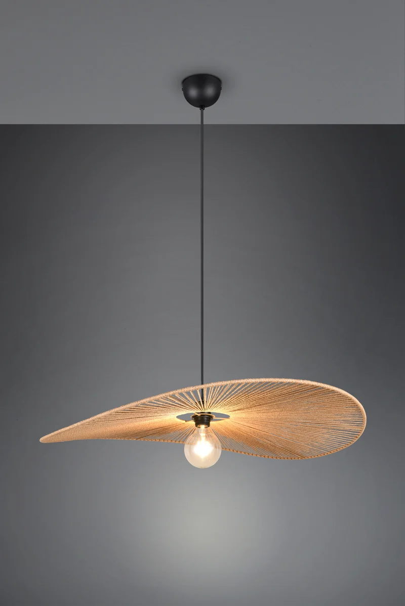 Lámpara de techo colgante Trio Laurine negro mate 150cm R36161926