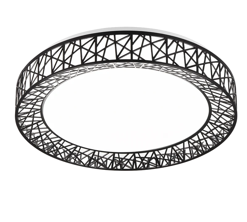 Plafón de techo Trio Cluster LED negro CCT Ø48cm R