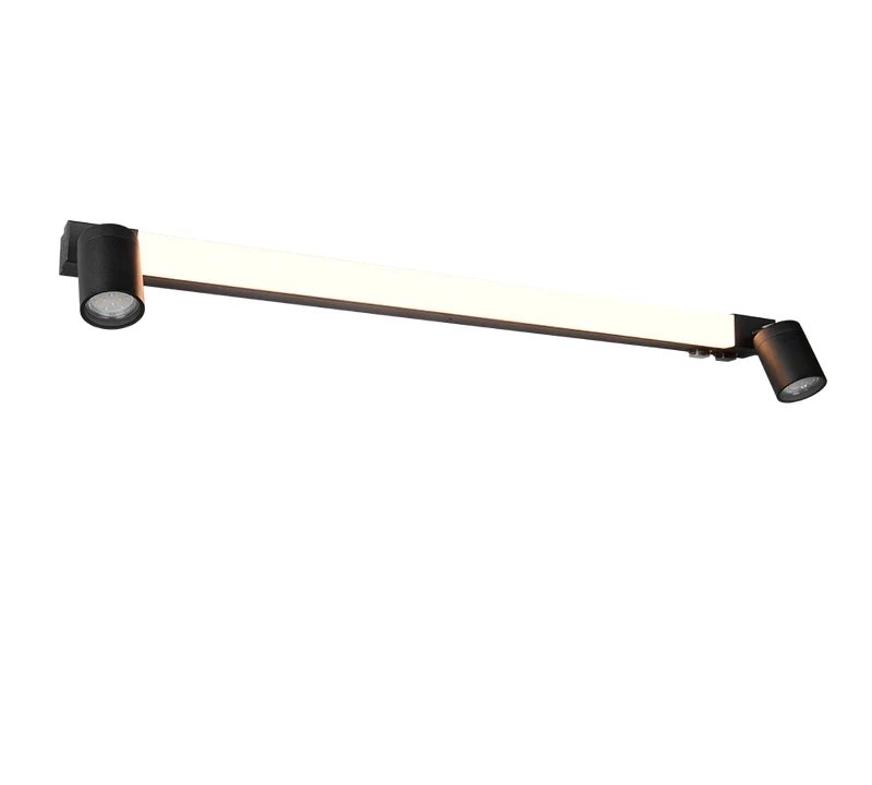 Aplique de baño Trio Enrico LED negro mate IP44 2