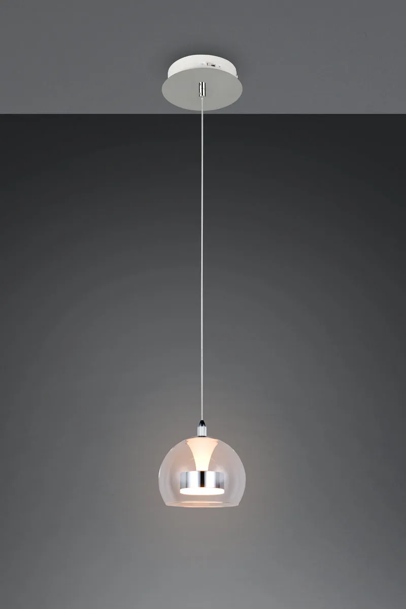 Lámpara de techo colgante Trio Flynt LED cromo 150cm 3