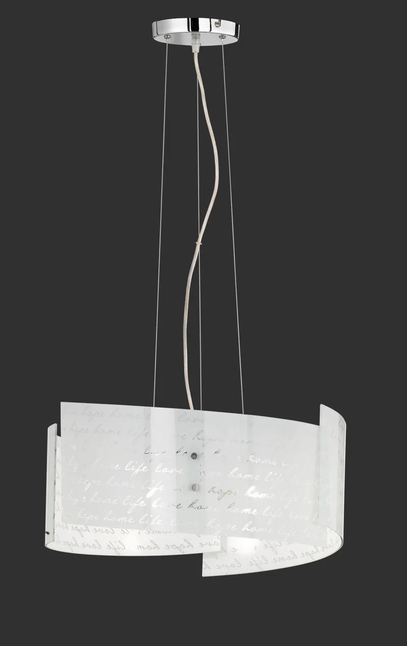 Lámpara de techo colgante Trio Signa 3 luces blanco 150cm 302500301
