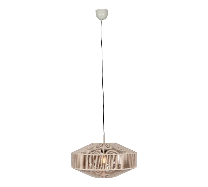 Lámpara de techo colgante Trio Svea crema 150cm 364700144