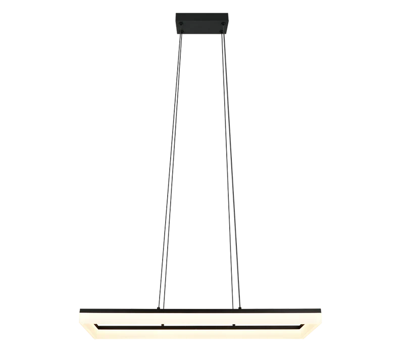Lámpara de techo colgante Trio Camino LED negro mate 3000K 150cm R