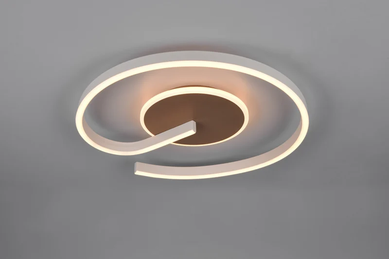 Plafón de techo Trio Calle LED marrón café Ø50cm R