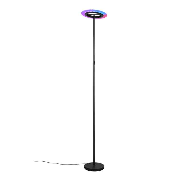 Lámpara de pie Trio Samba LED negro mate CCT 175cm R