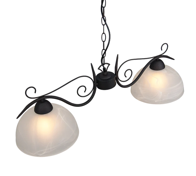 Lámpara de techo colgante Trio Country 2 luces óxido 150cm R3432-24