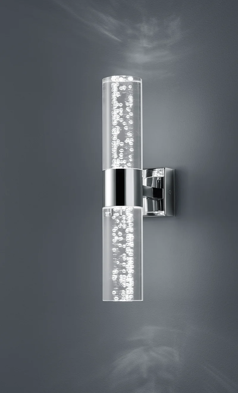 Aplique de baño Trio Bolsa LED cromo 3000K regulable IP44 2