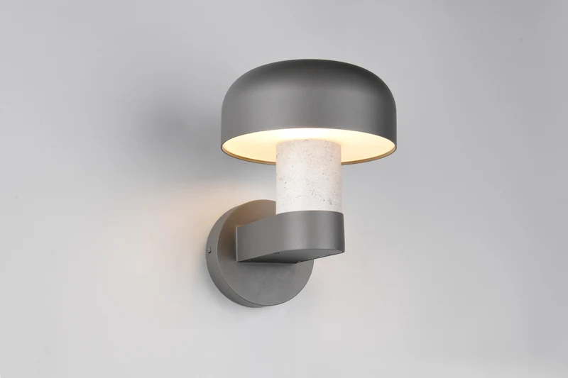 Aplique de exterior Trio Fraser color concreto IP54 262560178