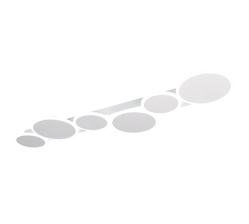 Plafón de techo Trio Ovela grande LED blanco mate CCT 100cm 6