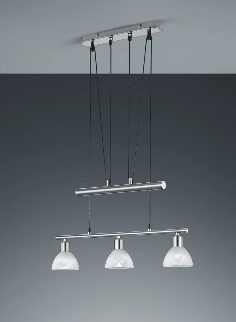 Lámpara de techo colgante Trio Levisto LED níquel mate 3000K regulable 160cm 3