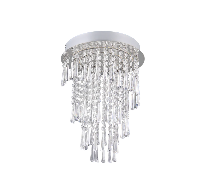 Plafón de techo Trio Pomp LED cromo CCT Ø30cm R