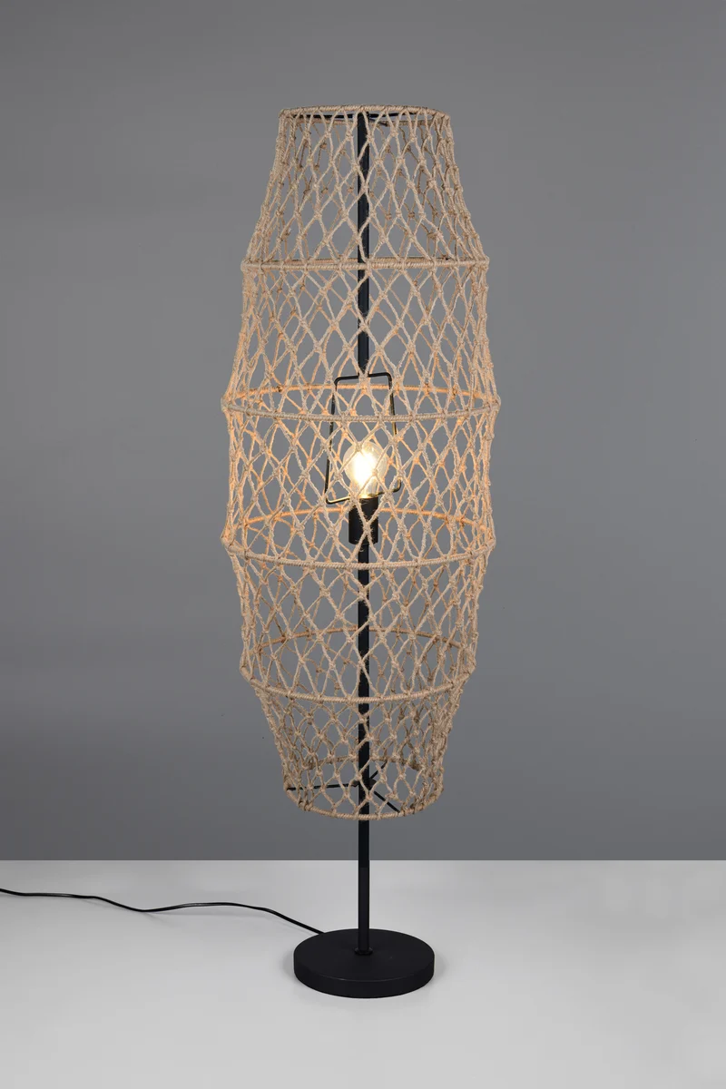 Lámpara de pie Trio Hive LED negro mate 2700K 120cm R