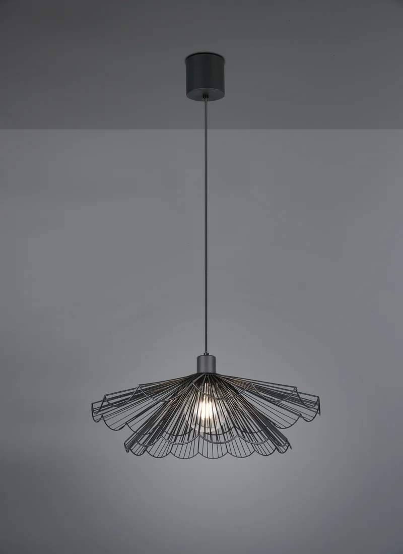 Lámpara de techo colgante Trio Margarita LED negro mate 2700K 150cm R
