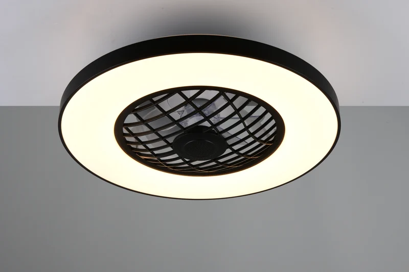 Plafón de techo Trio Linköping LED negro CCT Ø59cm R