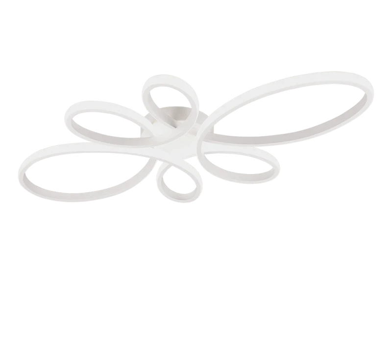 Plafón de techo Trio Fly grande LED blanco mate 4000K 83cm 6