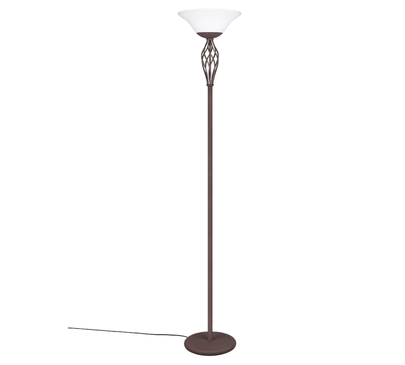 Lámpara de pie Trio Rustica 2 luces óxido 180cm 401000224