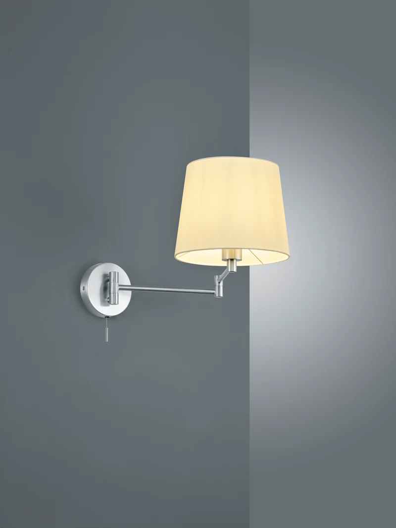 Aplique de pared Trio Lyon níquel mate 32,5cm 209100107
