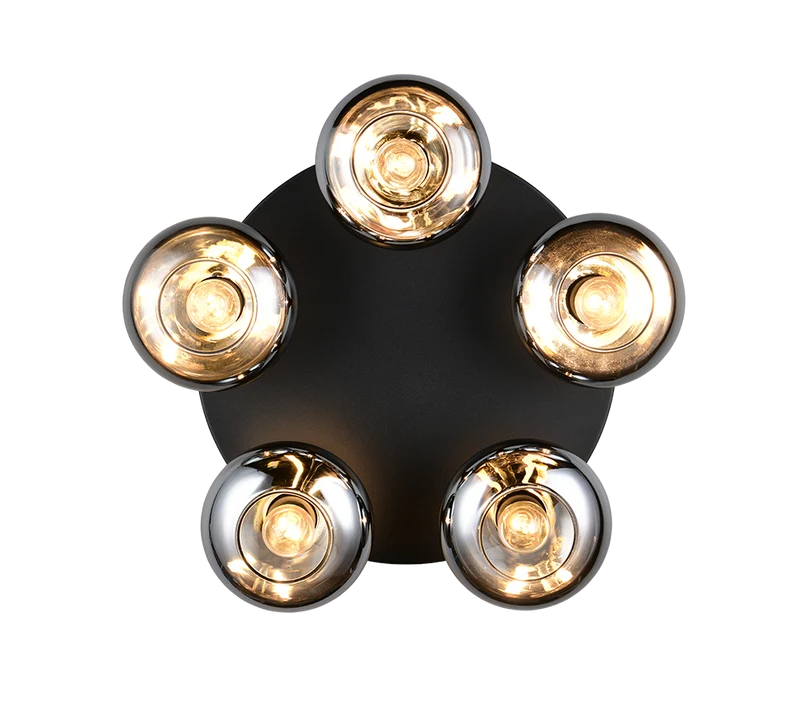 Plafón de techo Trio Divina LED smoke 2700K Ø49cm R