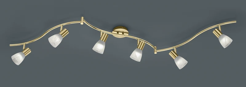 Foco Trio Levisto 6 luces bronce mate 3000K 180cm 871010608