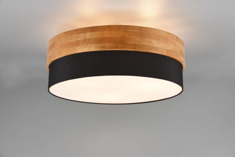 Plafón de techo Trio Seasons 3 luces níquel mate Ø50cm 611500302